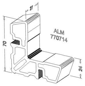 Соединитель угловой внутр. для ALM270203 Изображение 2