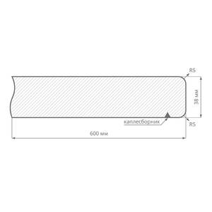 Столешница-постформинг Alphalux  R5 4802/S Сплит 4200*600*40 мм Изображение 4