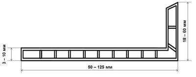 Уголок полый VK 125х60х6мм белый 6,0 м Изображение 2