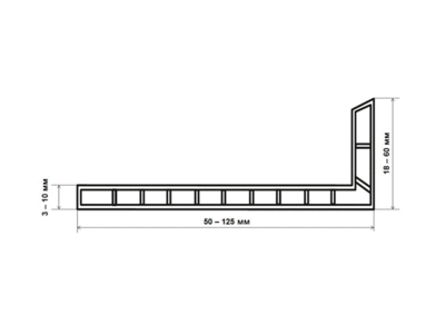 Уголок полый VK 90х60х6мм белый 6,0 м Изображение 2