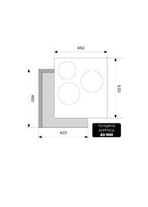 Варочная панель индукционная EVI 430 IV, слоновая кость Изображение 2