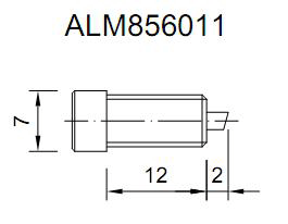 Винт фиксац. для сухаря, Torx15 M6х11,5 мм, нерж., 500шт. TM Alumark Изображение