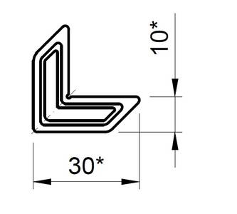 Выравнивающий уголок ALUMARK 10мм алюминиевый Изображение