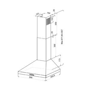 Вытяжка декоративная купольная BRIZ 600 INOX, ширина 600 мм, нержавейка Изображение 2