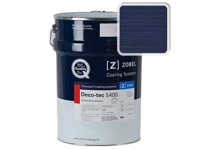 Лак фасадный ZOBEL Deco-tec 5400/5420, Blau 5.02 шелковисто-матовый,  1л Изображение