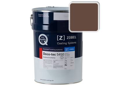 Краска для дерева акриловая ZOBEL Deco-tec 5450C RAL 8011 шелковисто-матовая, 1 л Изображение