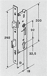 Замок Maxbar 803PZ 45/16/92/8 никелированный без защелки Изображение 2